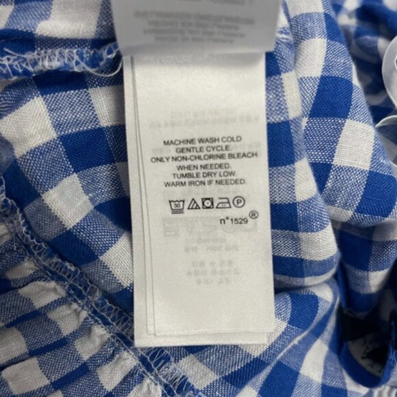 Lauren Ralph Lauren NWT Black Label Blue Gingham Tiered Check Maxi Skirt - Picture 13 of 13